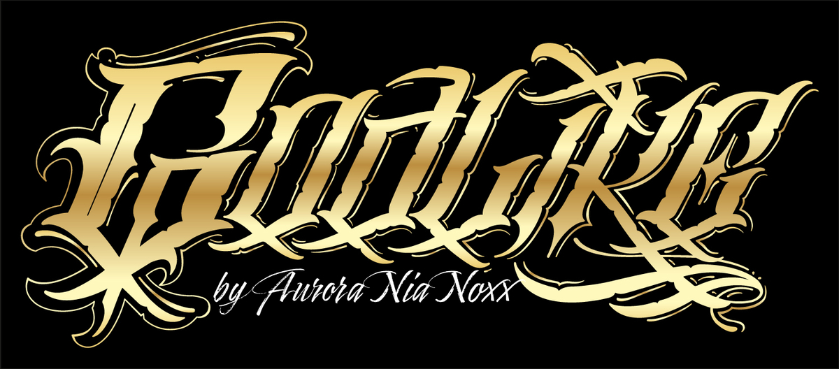 Logo GODLIKE by Aurora Nia Noxx - Gold auf Schwarz Logo GODLIKE by Aurora Nia Noxx - Gold auf Schwarz