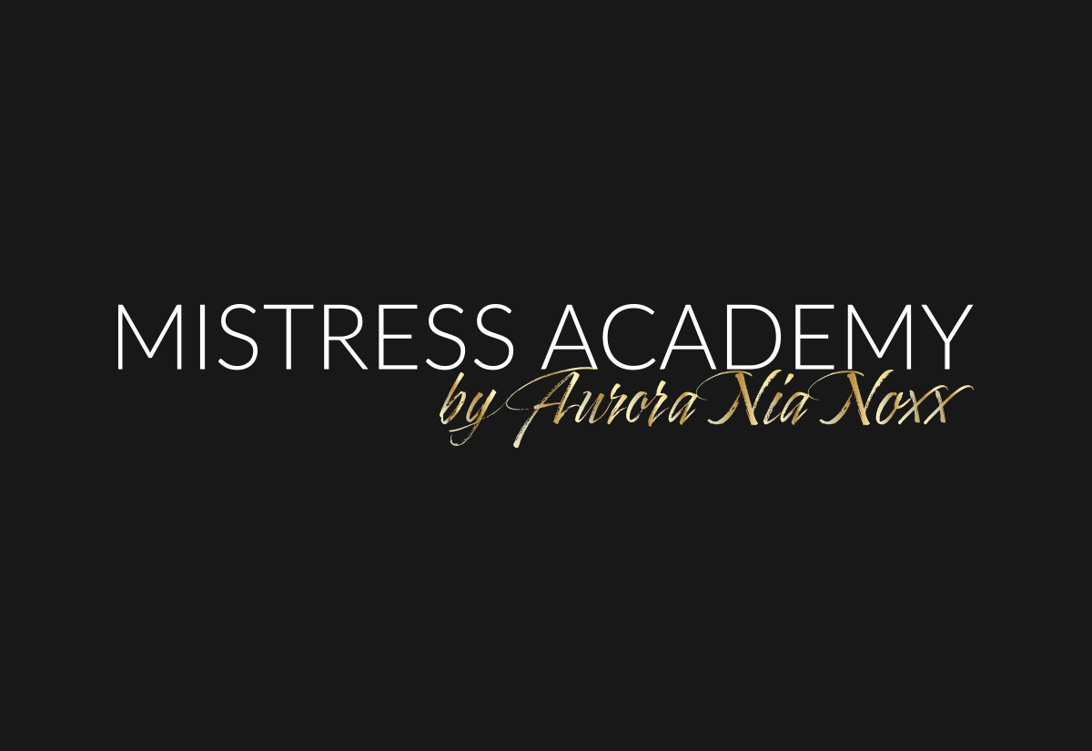 Logo MISTRESS ACADEMY by Aurora Nia Noxx Weiß-Gold Logo MISTRESS ACADEMY by Aurora Nia Noxx Weiß-Gold